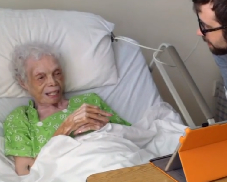 102 Year Old Woman Watches Her Young Self Back For First Time 