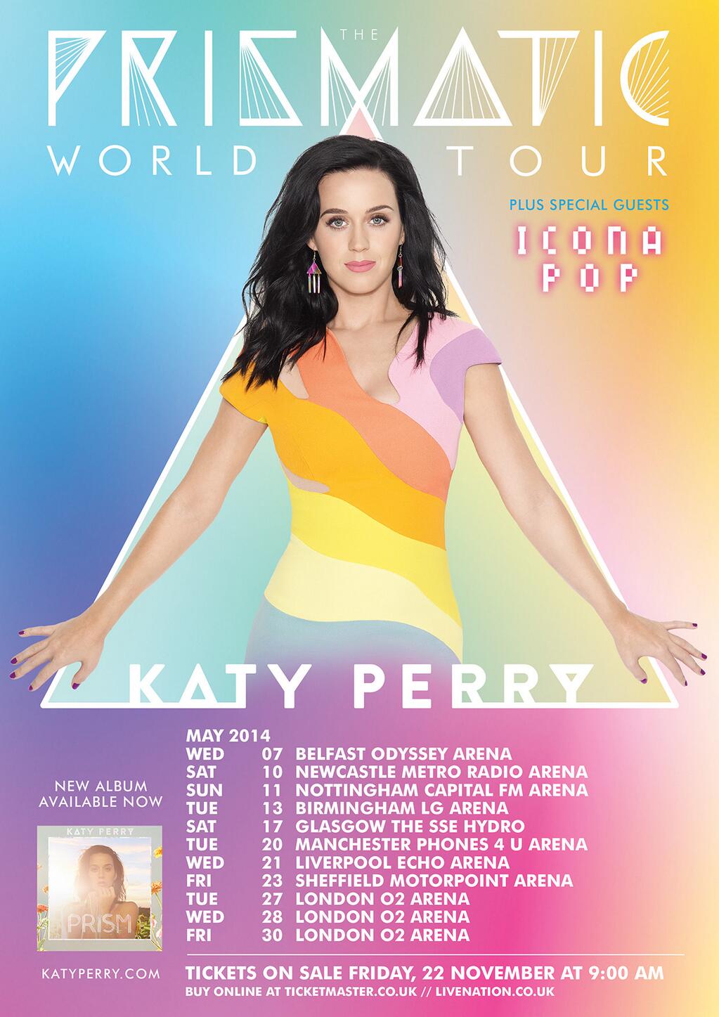 'First Stop UK!' Katy Perry Announces 'Prismatic' Arena Tour Dates